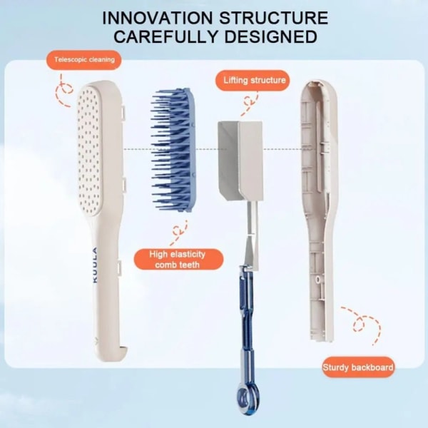 Självrengörande hårkam Magic Retractable Comb VIT