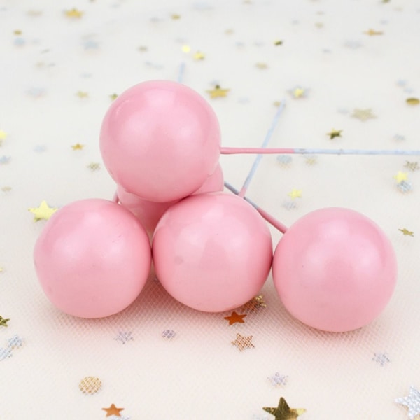 Ball Cake Topper Ball Plug-In PINK 3cm 3cm pink 3cm-3cm