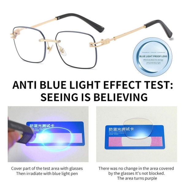 Anti-blått lys lesebriller Firkantede briller STRENGTH 300 Strength 300