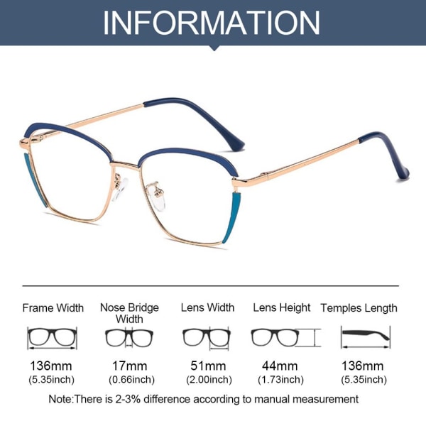 Anti-blåt lys briller Firkantede briller SORT STIL 1 STIL 1 Black Style 1-Style 1
