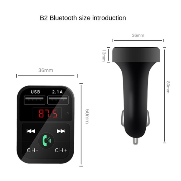 Bil Bluetooth-mottaker Bil MP3-spiller SØLV Silver 2b0e | Silver | Fyndiq