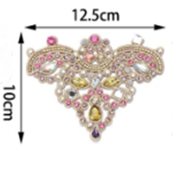 Rhinestone Crystal Applique DIY Sy på Faux Pearl Patch Crystal