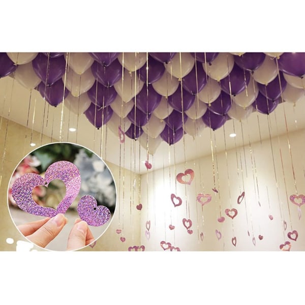 100 kpl/pakkaus ilmapallo paljettiriipus Ilmapallotarvikkeet PURPURIA purple