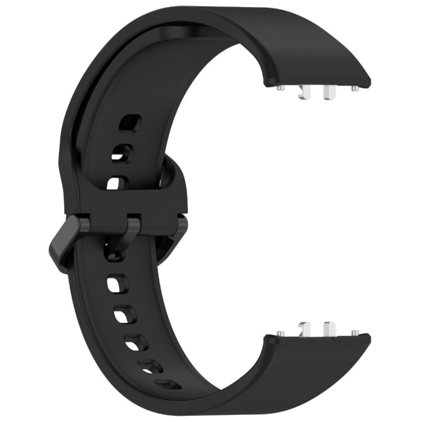 Klokkerarmbånd med silikonrem SVART Black