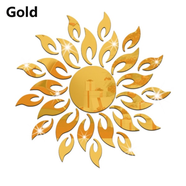 Aurinkoseinätarra 3D peili akryyli GOLD c6af | Fyndiq