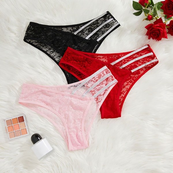 Shorts med lav midje Thong RED S Red S