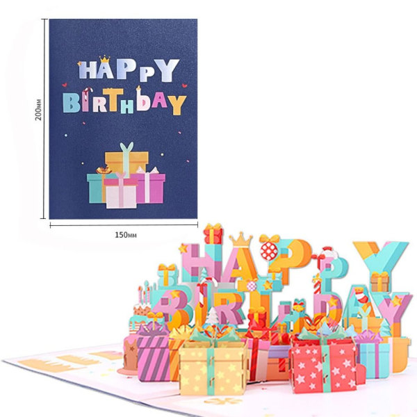 Syntymäpäiväkortti Käsintehty onnittelukortti STYLE 1 STYLE 1 style 1