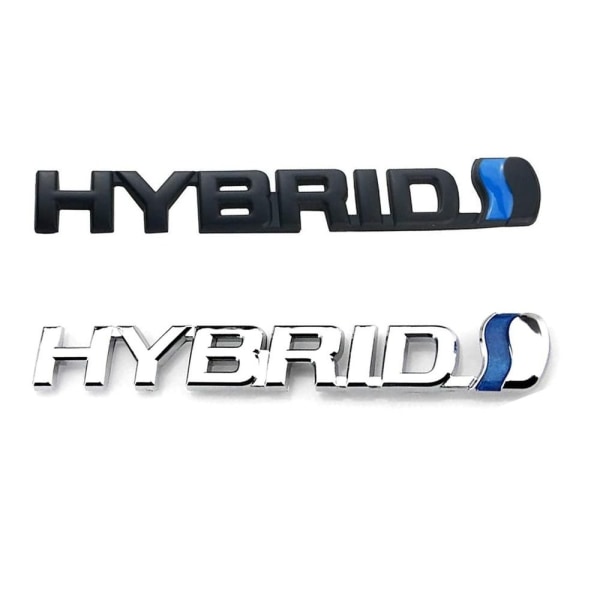 2PCS Hybrid Emblem 3D Logo Bokstäver Bil Badge Bil Badge