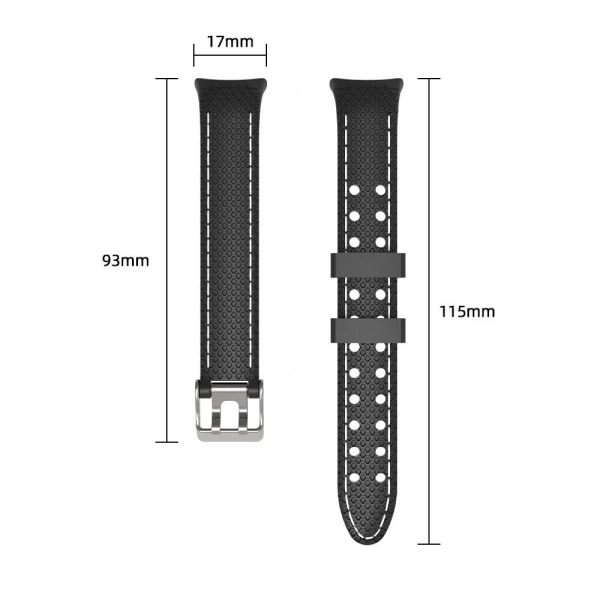 Gummirem Silikon Klokke Armbånd SVART black