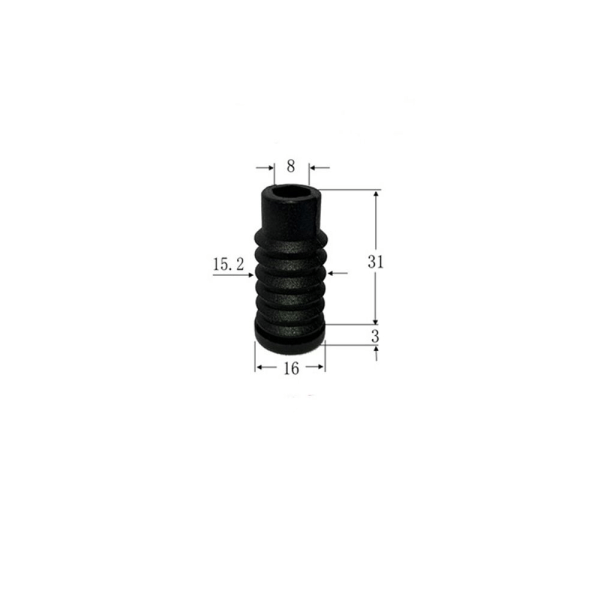 Caster Rubber Cap Trolley Case Hjul 4 4 4