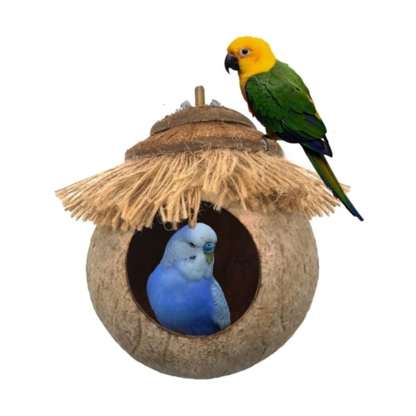 Naturlig kokosfiber hengende fuglehus Coconut Bird Shell