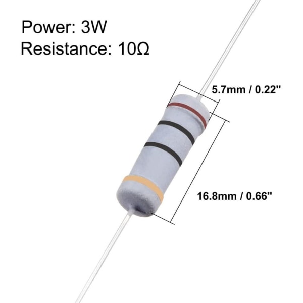 10 Ohm Resistor Kolfilmsmotstånd 1PC 1PC