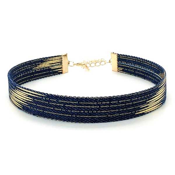 Denim Choker Gotisk Halskæde F F