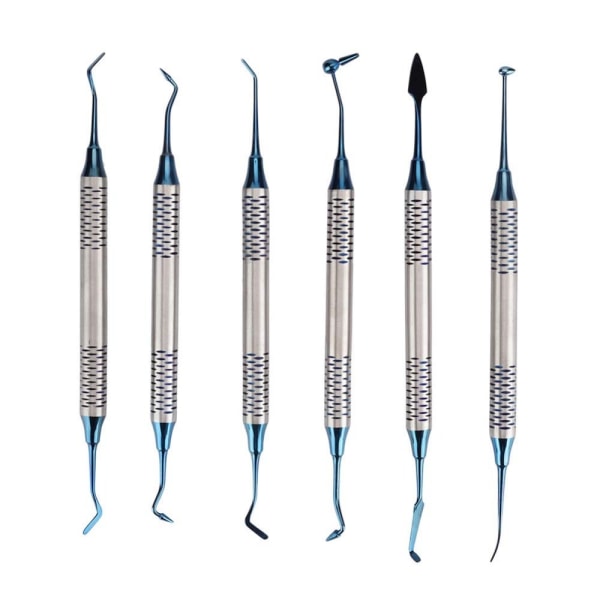 6 stk. Dental Composite Resin Fylling Spatel Restaurering