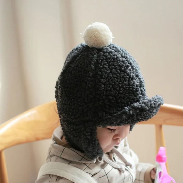 Baby Hats Bonnet Cap DARK BROWN M