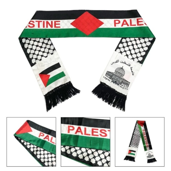 Palæstina Flag Halstørklæde Palæstina National Flag Halsklæde 1 1 1
