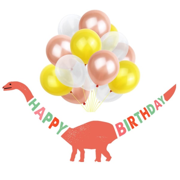 Latex balloner sæt konfetti ballon fest dinosaur banner