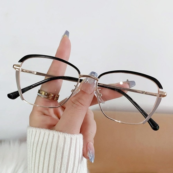 Anti-blått lys briller Firkantede briller SVART GULL STIL 1 Black gold Style 1-Style 1