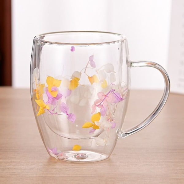 Dry Flowers Cup Double Wall Glas Cup #4 350ML