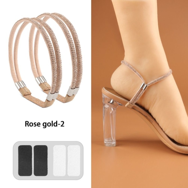 2 par sko lisser for kvinner Bunt skolisser ROSE GOLD-2 ROSE GOLD-2 Rose gold-2