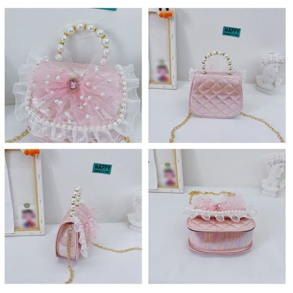 Mini Chain Crossbody Bag Lasten käsilaukku PINK pink