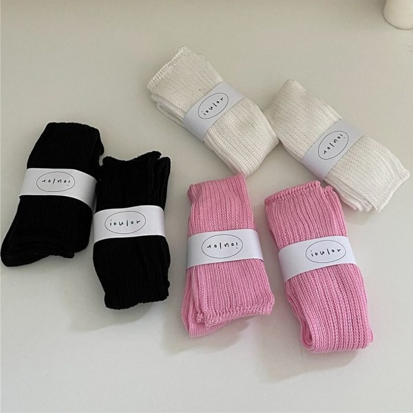 1 par strikke lange sokker ensfarvede SORT Black cb86 | Black | Fyndiq