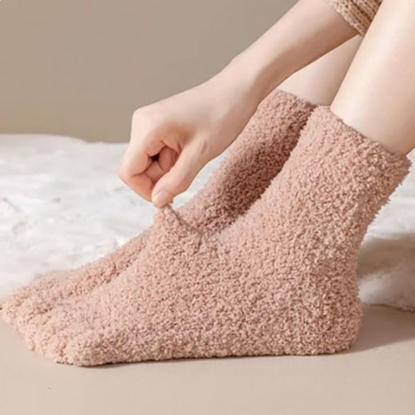 Warm Fuzzy Five Toe Sock Mjuk Fluffig Mysig Tjock Thermal Sock 10 10