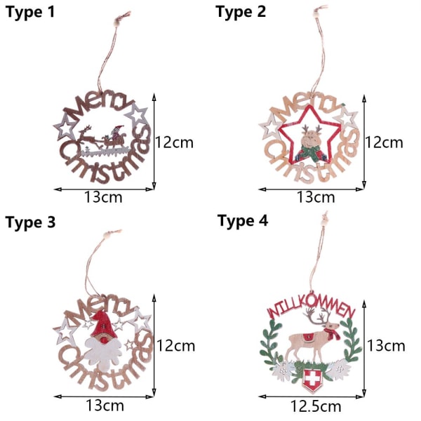 1 st Juldekorationer Hängande hängsmycke Dropprydnad TYP 3