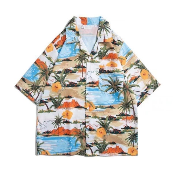 Hawaiiansk skjorte Strand T-shirt #1 XL