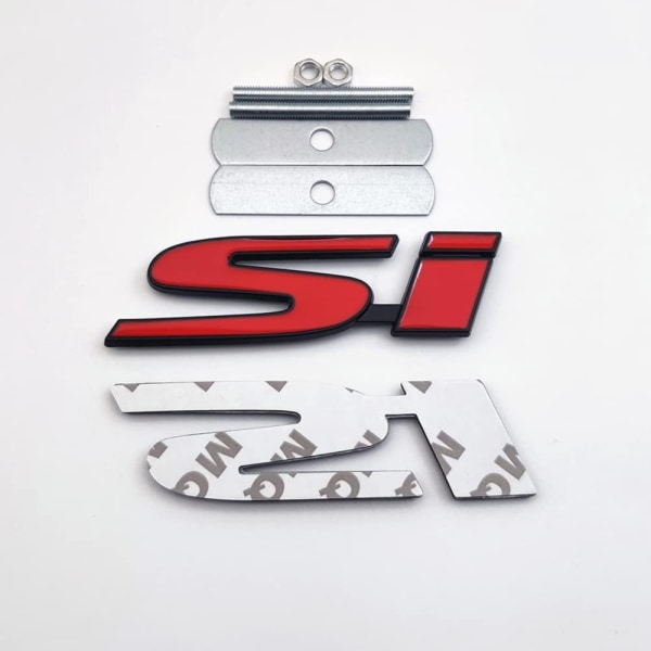Si Head Front Hette Grille Emblem 3D Logo Bil Badge Auto Decal