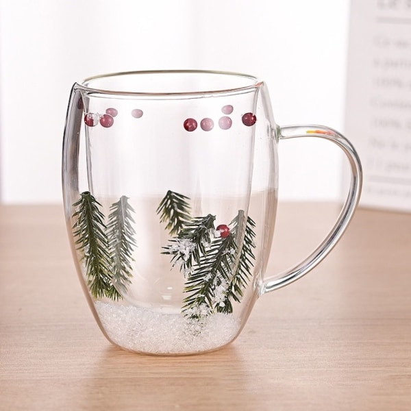 Dry Flowers Cup Double Wall Glass Cup #2 350ml