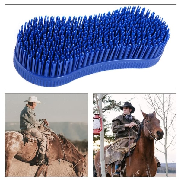 2 STK Horse Cleaning Grooming Brush Equestrian Massage Tool