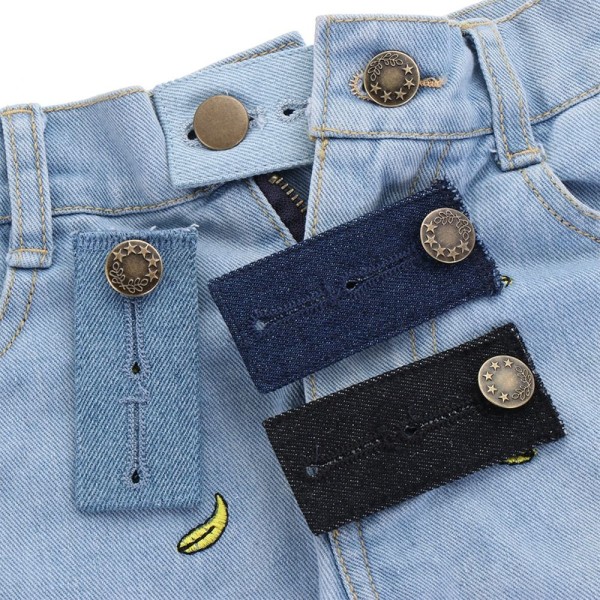 6 stk Knapforlængere til jeans Jeans Taljeforlænger linning