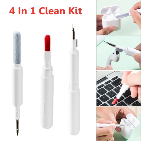 Earbuds Cleaning Pen Tangentbord Clean Brush 4 i 1