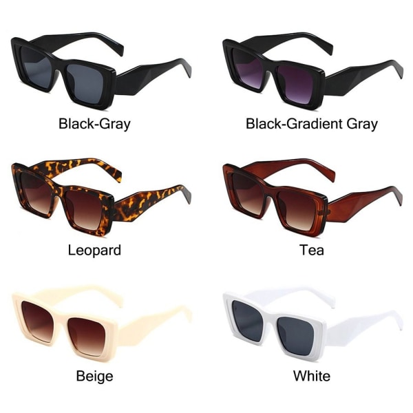 Rektangel solbriller Y2K solbriller BLACK-GRADIENT GRÅ Black-Gradient Gray