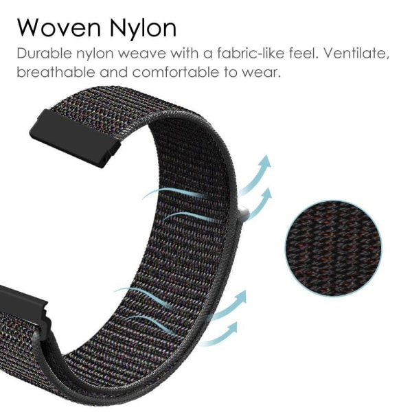 20 mm watch band Nylon loop band Armband 12-GRÅ