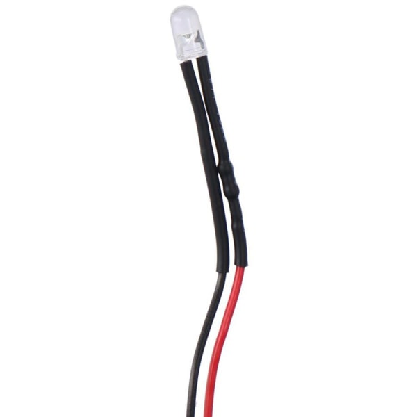 10 stk Pre Wired LED LED-lysdioder RØD 8MM 8MM red 8mm-8mm