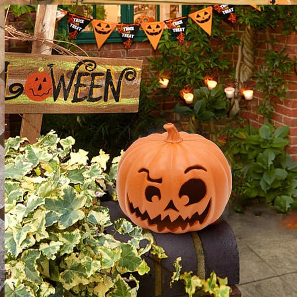 pc Halloween gresskarpynt - hule LED-lykter - lysende lysestaker - utendørsdekorasjoner