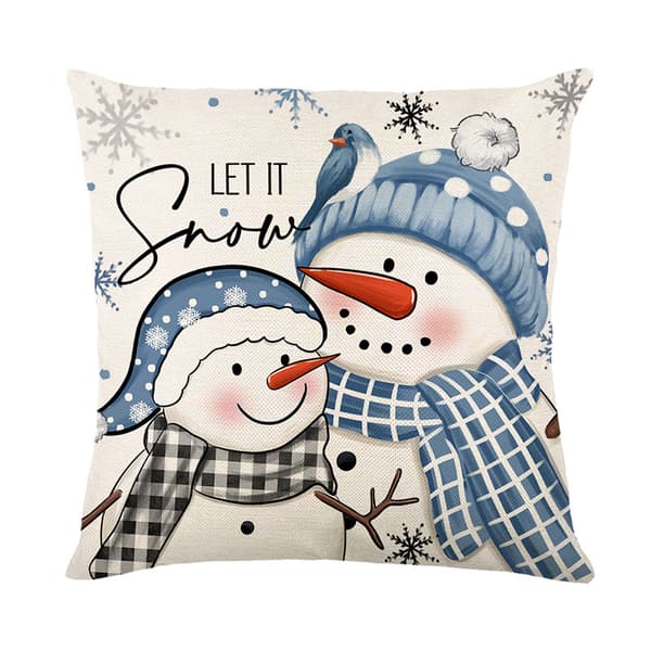 Set med 4 Kuddfodral 45 x 45cm Juldekoration Kuddfodral Ensidig för Soffa Sovrum