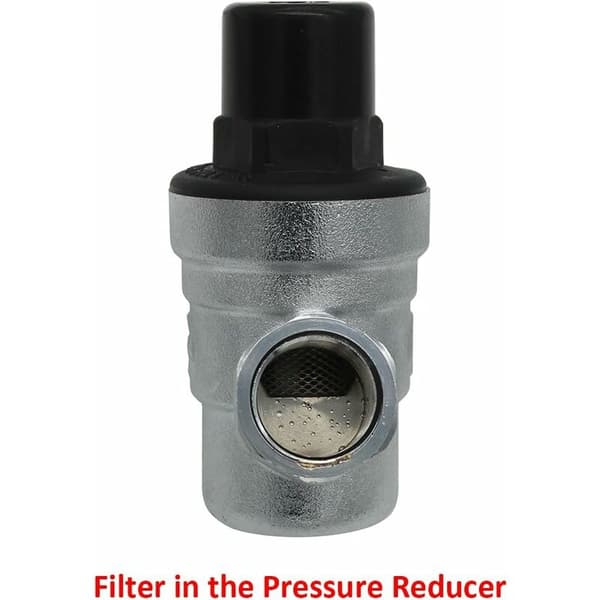 DN15 vattenreduceringsventil, vattenregulator med 1/2 tums tryckmätare (DN15) - Tryckreducerare för kranvatten