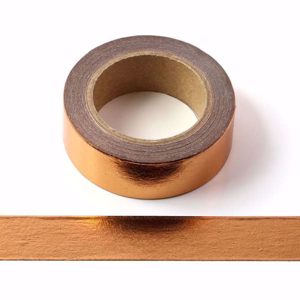 Solid Folie Washi Tejp Dekorativ Självhäftande Maskeringstejp 15mm x 10 Meter