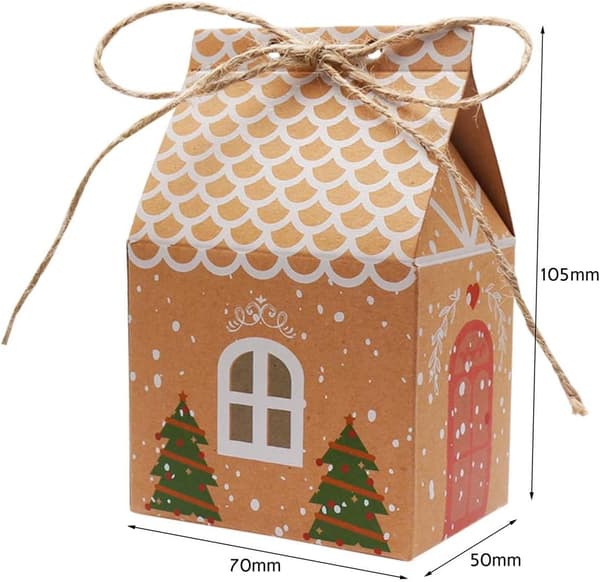 20 st julgranspresentaskar, presentaskar i kraftpapper, godispåsar, presentförpackning, dekoration för barn, flickor, pojkar, födelsedag, jul