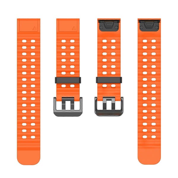 Type D 26mm silikonerem til Garmin Fenix 8 51mm/Enduro 3/Enduro 2 Quick Release Ocean urrem Style D