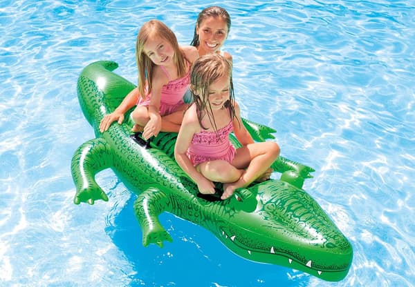 Giant Gator Ride-On, Oppblåsbar Ride-On, 203x114 cm