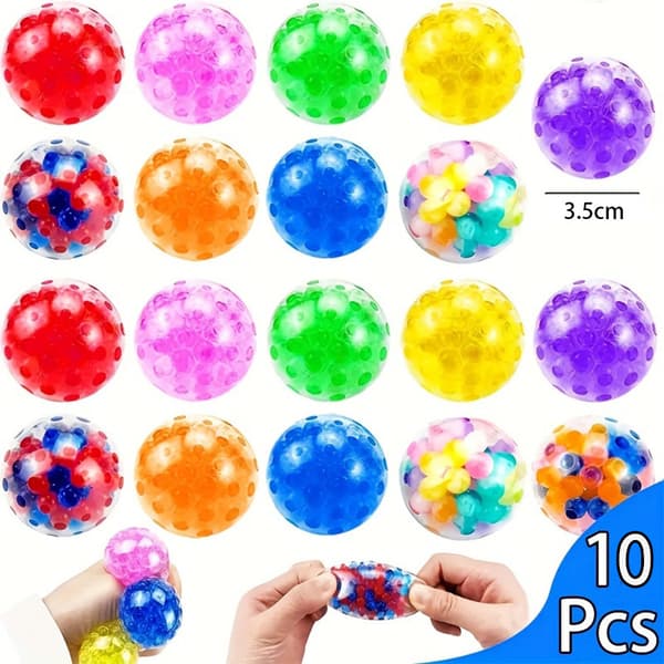 24 stk. Stressbolde, Squishy Squeeze Bolde Bulk Fidget til Voksne, Squishy Bolde Relax Bolde, Stressbolde til Voksne Stil Tilfældig