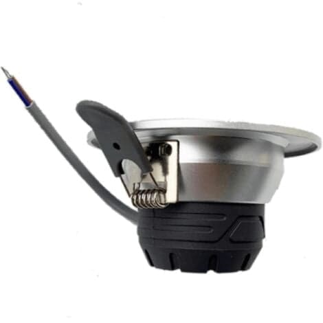 5W Rund LED Innfelt Spot SILVER hvitt lys.