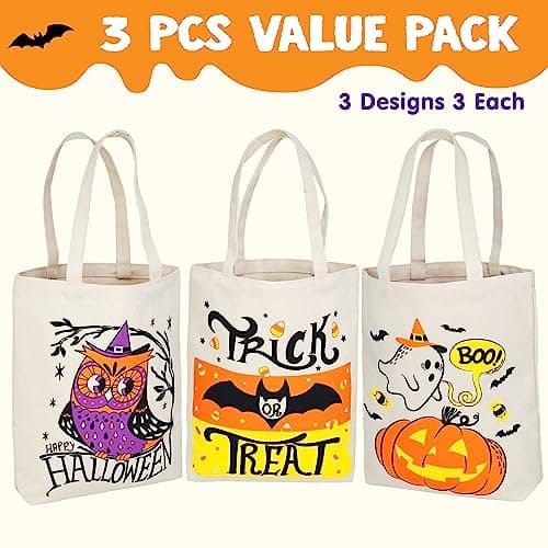 3 stk. stor Halloween-veske, 34x42cm