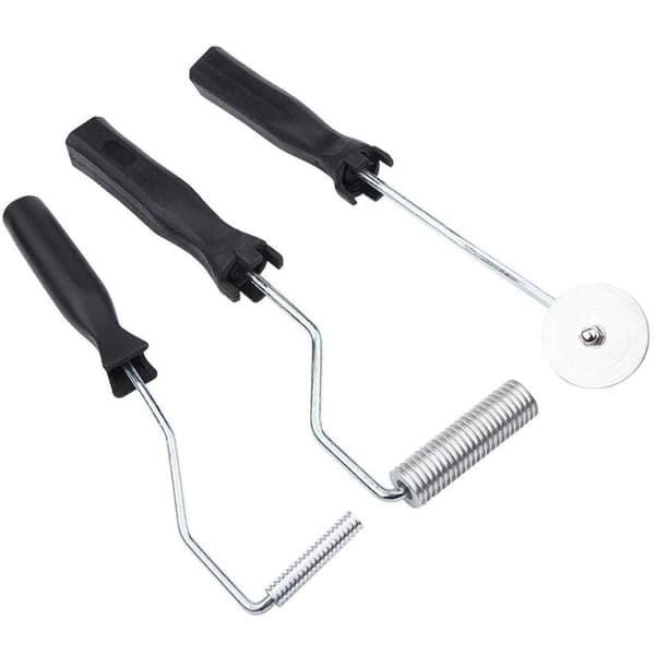 3 stk. boblefjernerrulle, boblepadleværktøj, aluminiumslegering glasfiberkit til forme, resin, kompositter