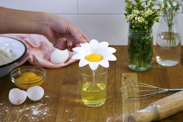 Daisy Äggule- och Vitseparator, Söt Köksredskap, Bakverktyg, Blomformad Ägguleseparator