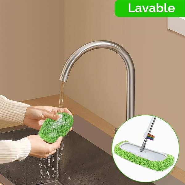 Passer til Swiffer sweeper, 3-pakning dampmopp-refill, gjenbrukbart moppetrekk